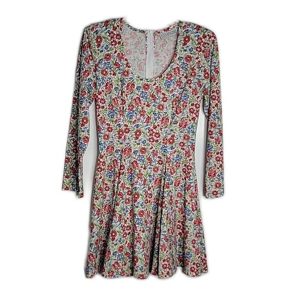 Rampage Cute 90's Summer Dress ~ Sz 7 ~ Above Knee ~ Long Sleeve - Picture 1 of 6